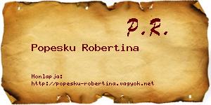 Popesku Robertina névjegykártya